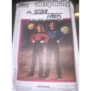 Simplicity 9394 Star Trek TNG Uniform Pattern Men's 34-44 Misses 6-16 UNCUT